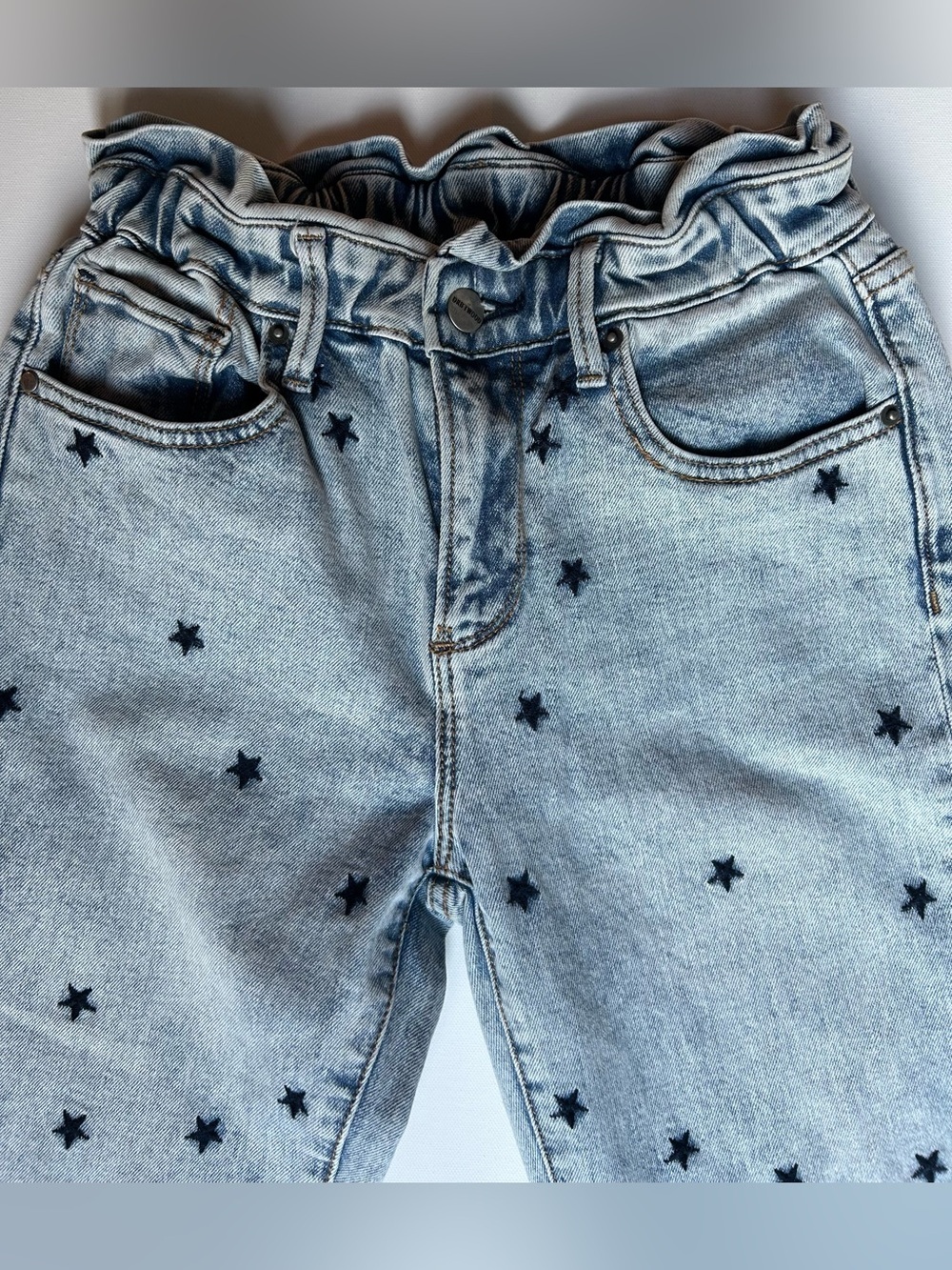 Driftwood "Elon" Star Embroidered Paper Bag Waist High-Rise Skinny Jeans Size 25 - Picture 4 of 8